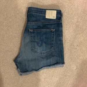AG. Ex boyfriend jean shorts.